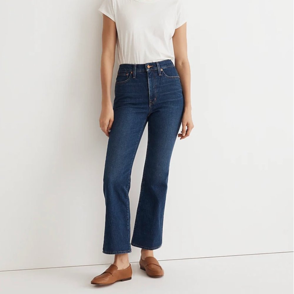 NWT Madewell The Perfect Vintage Flare Crop Size 30